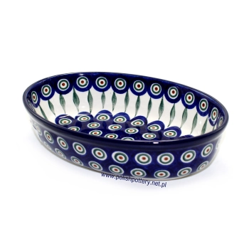 Zapiekacz owalny / półmisek 27cm dek. 54X Pawie Oko